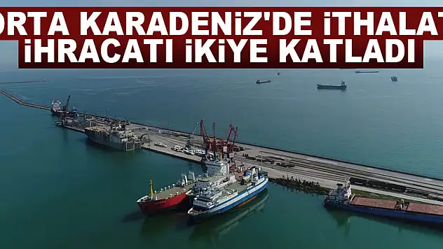 Orta Karadeniz'de ithalat ihracatı ikiye katladı