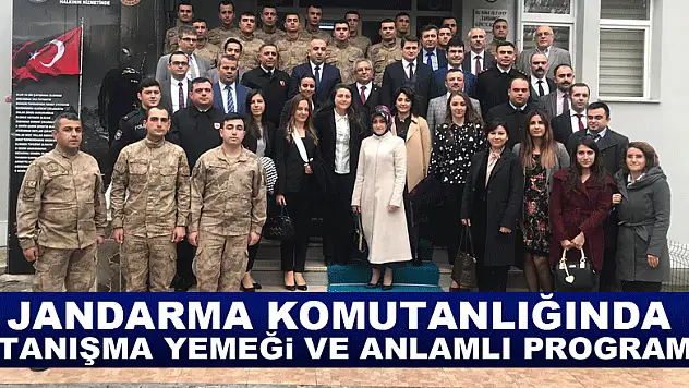 Jandarma Komutanlığında Tanışma Yemeği ve Anlamlı Program