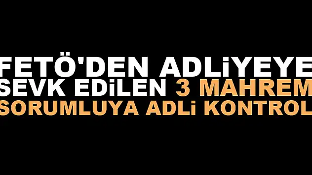 FETÖ'den adliyeye sevk edilen 3 mahrem sorumluya adli kontrol