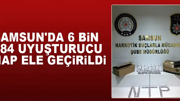 Samsun'da 6 bin 384 uyuşturucu hap ele geçirildi: 2 gözaltı