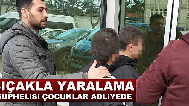 Bıçakla yaralama şüphelisi çocuklar adliyede