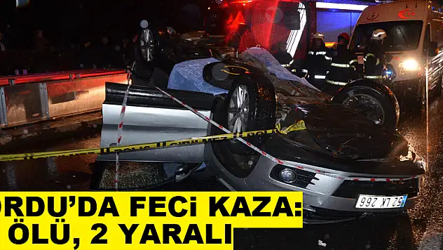 Ordu'da feci kaza: 1 ölü, 2 yaralı