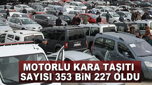 Samsun'da motorlu kara taşıtı sayısı 353 bin 227 oldu