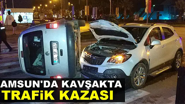 Samsun'da kavşakta trafik kazası: 2 yaralı