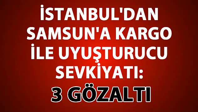 İstanbul'dan Samsun'a kargo ile uyuşturucu sevkıyatı: 3 gözaltı 
