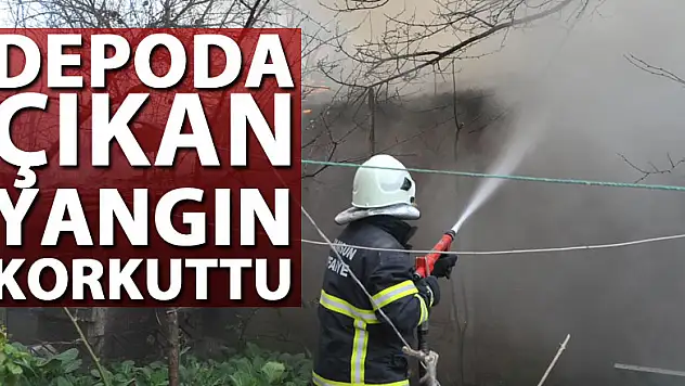 Depoda çıkan yangın korkuttu