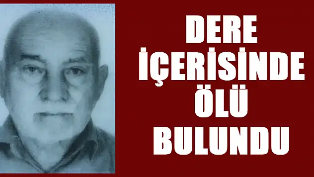 Dere içerisinde ölü bulundu 