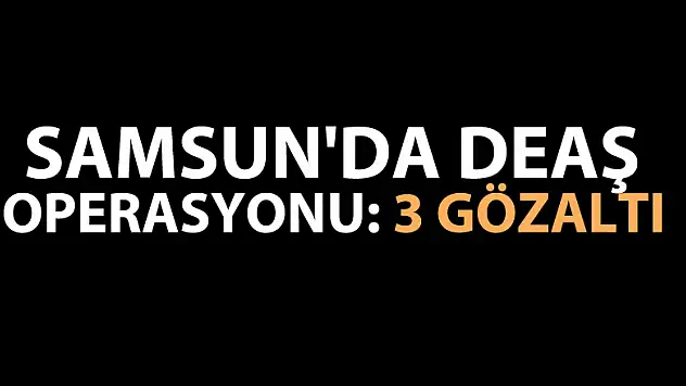 Samsun'da DEAŞ operasyonu: 3 gözaltı