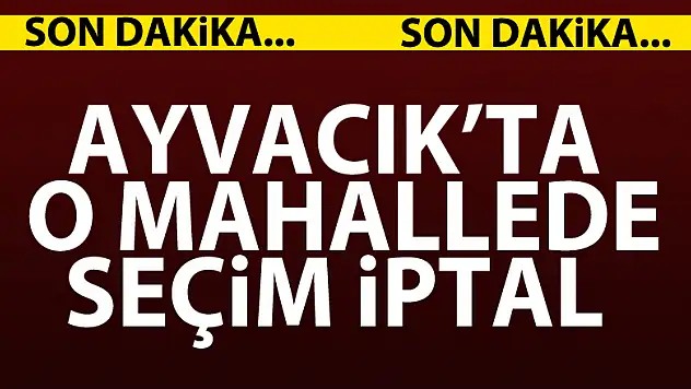AYVACIK'TA O MAHALLEDE SEÇİM İPTAL