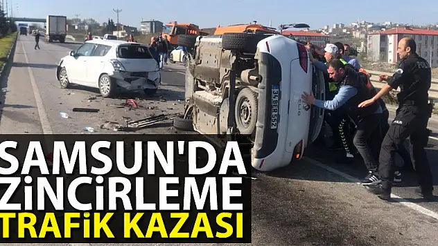 Samsun'da zincirleme trafik kazası: 2 yaralı