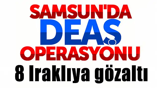 Samsun'da DEAŞ operasyonu: 8 Iraklıya gözaltı 
