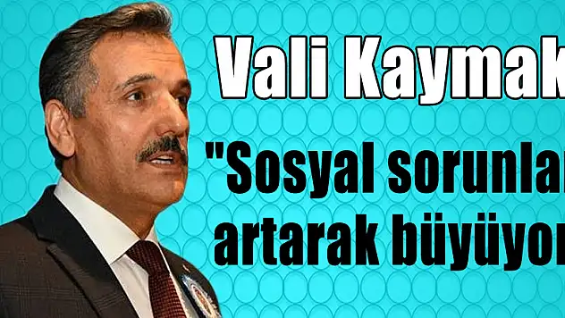 Vali Kaymak: 'Sosyal sorunlar artarak büyüyor' 