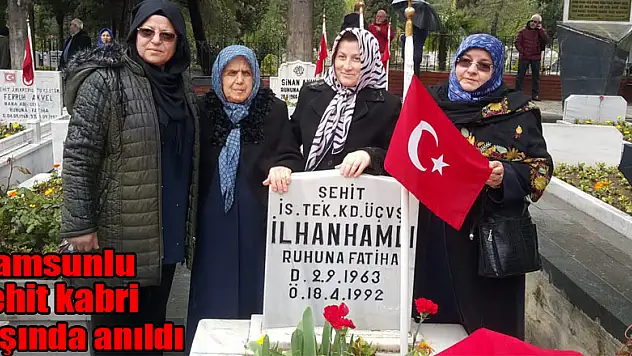 Samsunlu şehit kabri başında anıldı