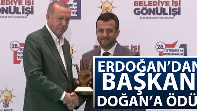 ERDOĞAN'DAN BAŞKAN DOĞAN'A ÖDÜL