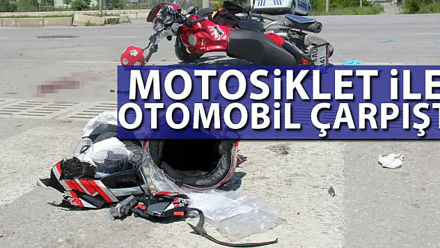 Motosiklet ile otomobil çarpıştı: 1'i ağır 3 yaralı