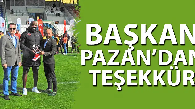 Başkan Pazan'dan teşekkür