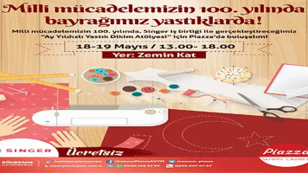 Bayrak sevgisi yastıklara işlenecek