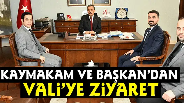 Kaymakam ve Başkan'dan Vali'ye ziyaret