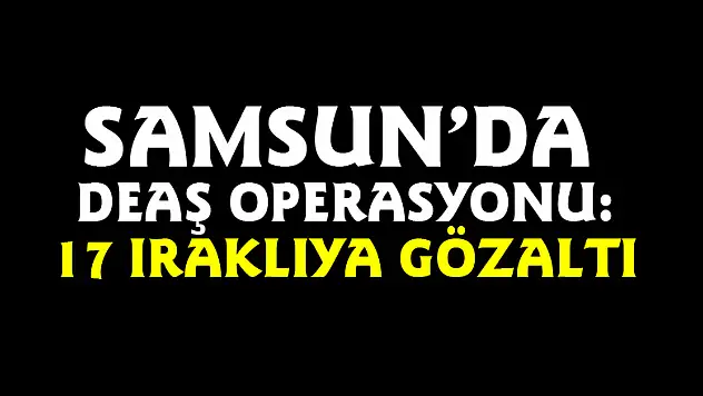 Samsun'da DEAŞ operasyonu: 17 Iraklıya gözaltı
