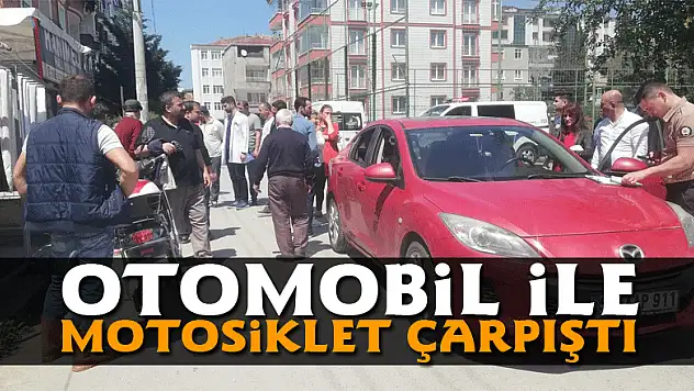 Otomobil ile motosiklet çarpıştı: 1 yaralı