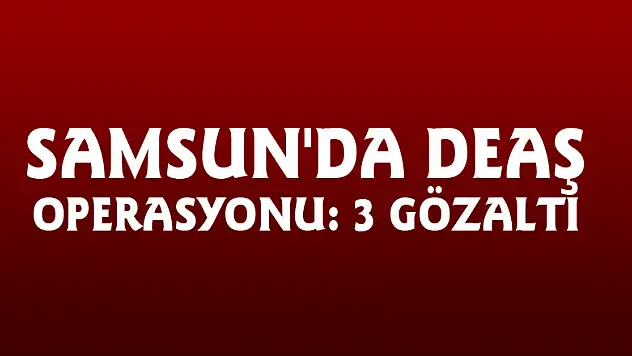 Samsun'da DEAŞ operasyonu: 3 gözaltı