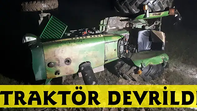 Traktör devrildi: 1 ölü
