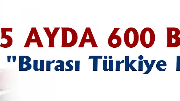 5 ayda 600 bin kişiye iş