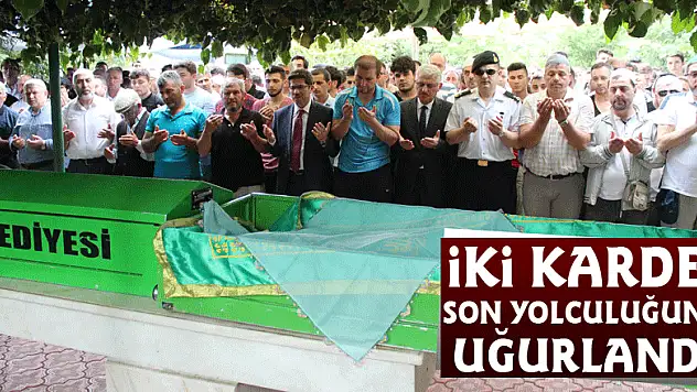 Kazada hayatlarını kaybeden iki kardeş son yolculuğuna uğurlandı