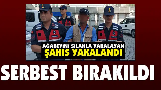 Ağabeyini silahla yaralayan şahıs serbest