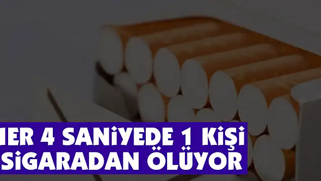 Her 4 saniyede 1 kişi sigaradan ölüyor