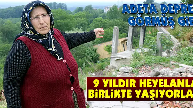 Heyelanın yıktığı mahalle