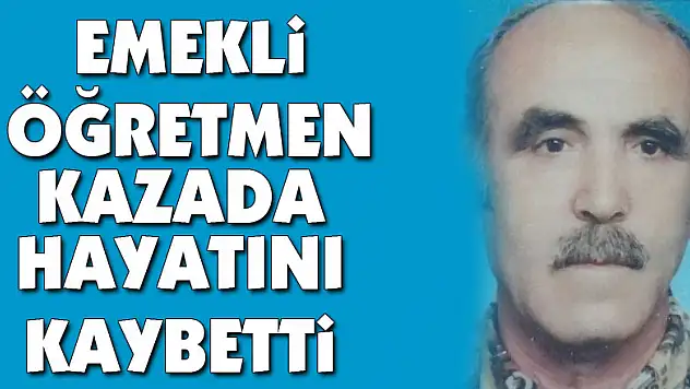 Emekli öğretmen kazada hayatını kaybetti