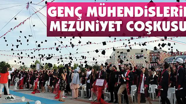 Genç mühendislerin mezuniyet coşkusu