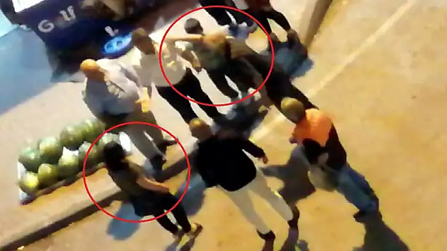 Şiddet gördüğü şahıstan kaçarken yardımına mahalleli yetişti 