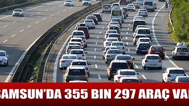 Samsun'da 355 bin 297 araç var 