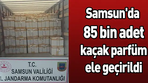 Samsun'da 85 bin adet kaçak parfüm ele geçirildi 