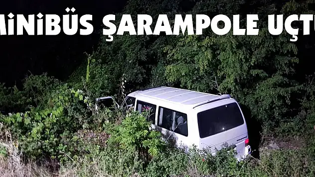 Minibüs şarampole uçtu: 1 yaralı