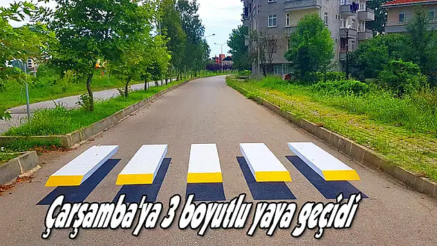 Çarşamba'ya 3 boyutlu yaya geçidi  