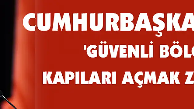 Cumhurbaşkanı Erdoğan: 'Güvenli bölge olmazsa kapıları açmak zorunda kalırız'