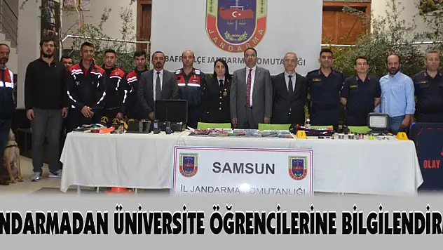 Jandarmadan üniversite öğrencilerine bilgilendirme