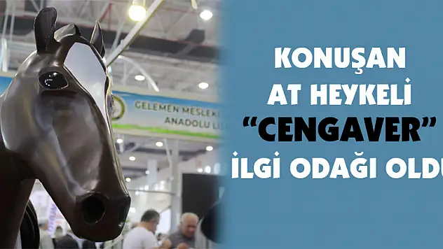 Konuşan at heykeli 'Cengaver' ilgi odağı oldu