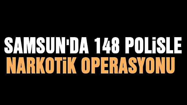 Samsun'da 148 polisle narkotik operasyonu