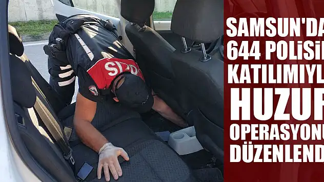 Samsun'da 644 polisin katılımıyla huzur operasyonu düzenlendi
