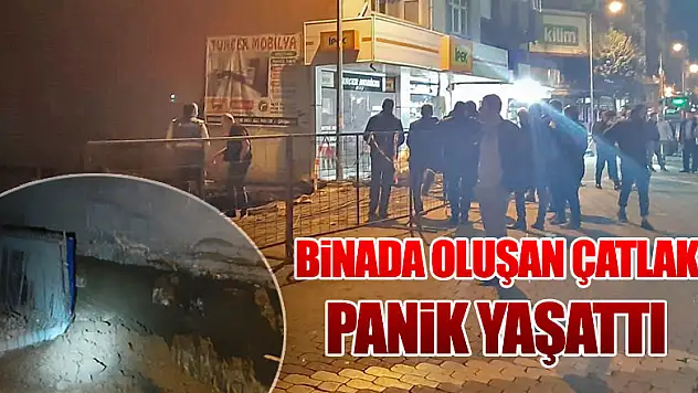 Binada oluşan çatlak panik yaşattı
