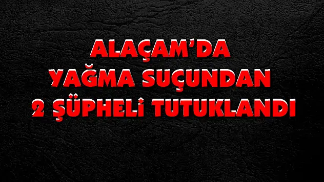 Alaçam'da yağma suçundan 2 şüpheli tutuklandı
