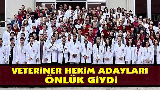 Veteriner hekim adayları önlük giydi