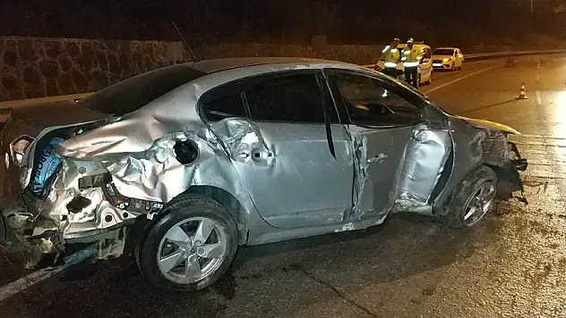 Yaralı şahıs kaza yerinden kaçarken yakalanıp hastaneye kaldırıldı