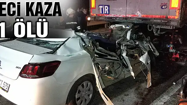 Samsun'da otomobil tırın altına girdi: 1 ölü