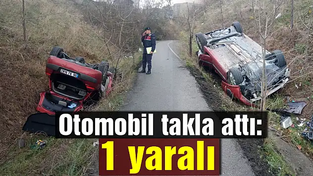 Samsun'da otomobil takla attı: 1 yaralı