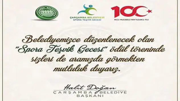 'Spora Teşvik Gecesi'ne davet